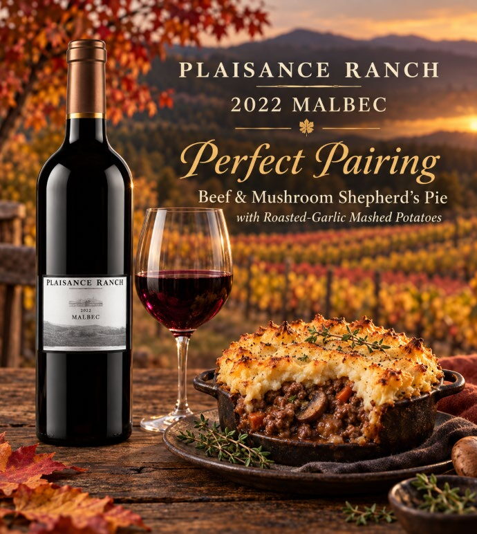 Beef & Mushroom Shepherd's Pie with Roasted-Garlic Mashed Potatoes — Food Pairing