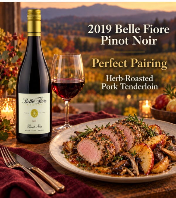 Herb-Roasted Pork Tenderloin with Apples and Mushrooms — Food Pairing