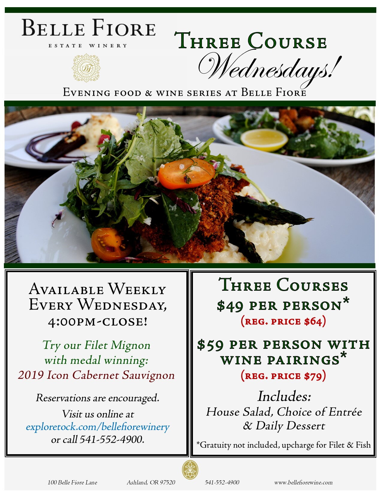 Three Course Wednesdays!