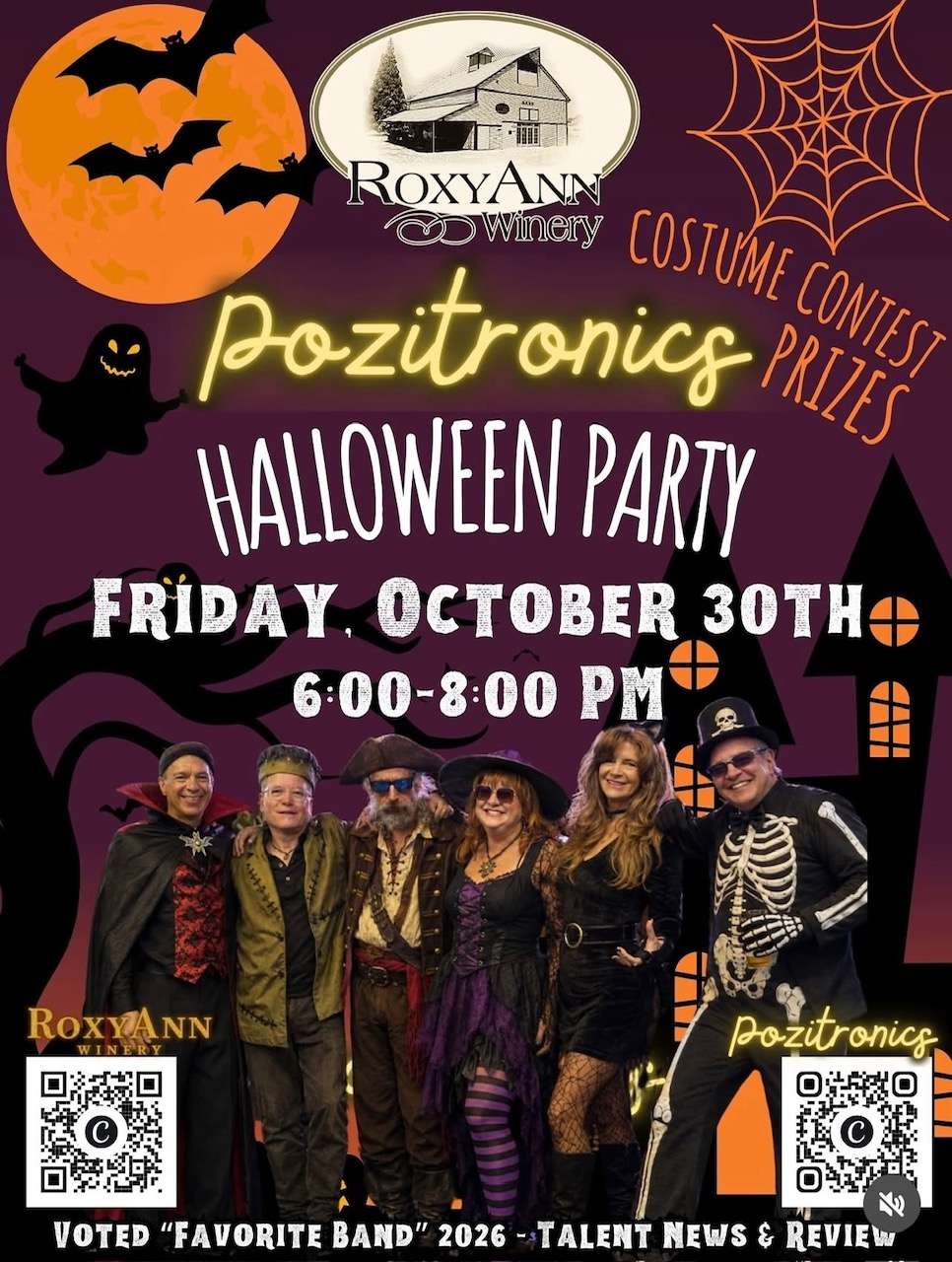 MUSIC + WINE SERIES FEATURING Pozitronics & Halloween Party???