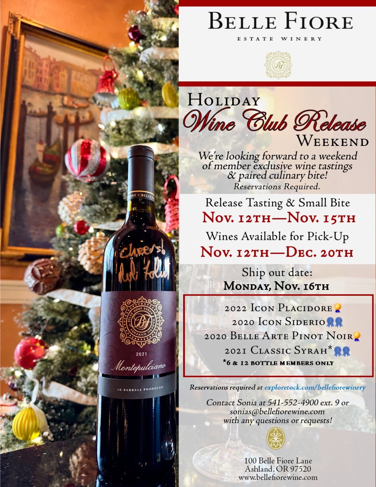 Holiday Wine Club Release Weekend!